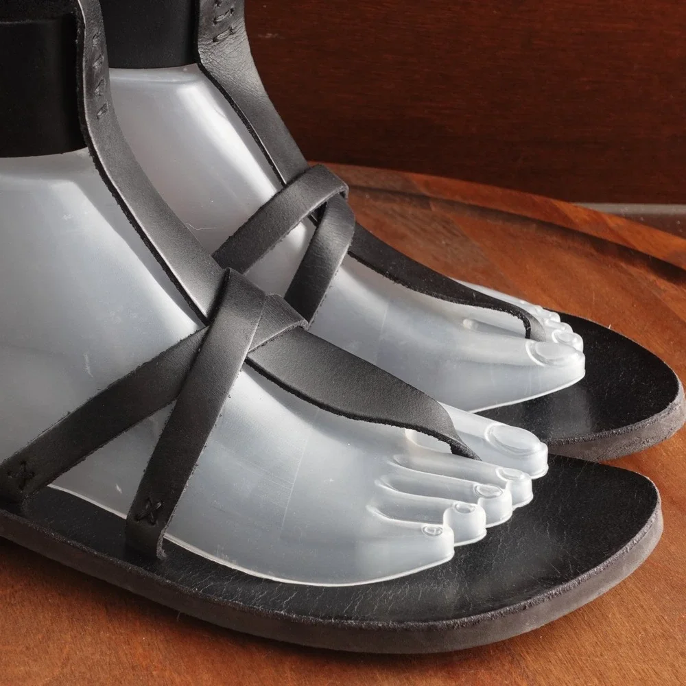Free People Sandals WMS SZ EU 38.5 US 8 BLK Vacation Day Wrap Boho Resort Shoes - Picture 5 of 15